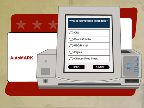 Texas_AutoMARK_mark ballot AutoMARK illustration of mark ballot screen