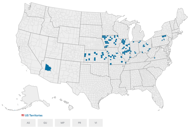 Unisyn FVS and FVT usage map 2024